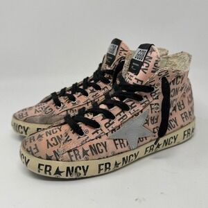 Golden Goose kids high top canvas sneakers size 33